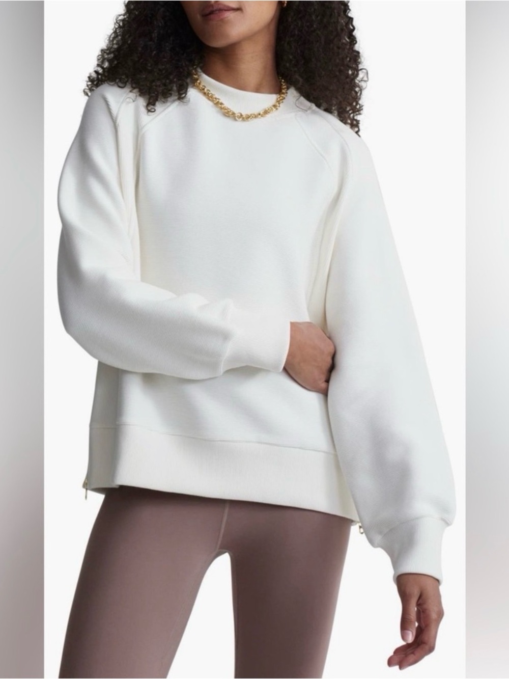VARLEY Goulding Sweat Pullover in Ivory Size XS